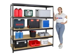 Hot PROREGAL Schwerlastregal Giant Elephant HxBxT 180 x 180 x 60 cm Fachlast 200 kg Schwarz