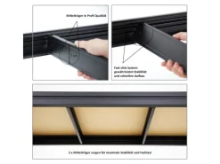 Outlet PROREGAL Schwerlastregal Dino HxBxT 180 x 180 x 60 cm Fachlast 500 kg Schwarz