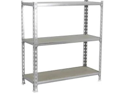 PROREGAL Schwerlastregal Small Muli HxBxT 100 x 110 x 40 cm 3 Fachböden Fachlast 200 kg Verzinkt