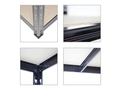 Clearance PROREGAL Schwerlastregal Giant Tiger HxBxT 200 x 120 x 40 cm Fachlast 265 kg 5-Ebenen Schwarz