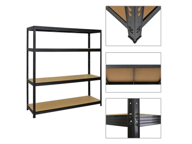 Hot PROREGAL Schwerlastregal Giant Elephant HxBxT 160 x 150 x 45 cm Fachlast 200 kg Schwarz