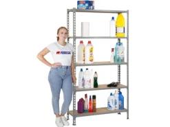 Outlet PROREGAL Schwerlastregal Big Muli HxBxT 200 x 110 x 50 cm 5 Fachböden Fachlast 200 kg Verzinkt