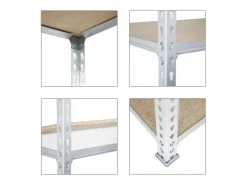 Outlet PROREGAL Schwerlastregal Big Muli HxBxT 200 x 110 x 50 cm 5 Fachböden Fachlast 200 kg Verzinkt