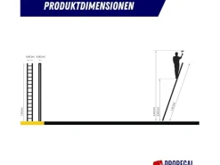 PROREGAL Sprossen-Anlegeleiter Economy Plus Ohne Traverse 5 Sprossen Arbeitshöhe 2,43 m Traglast 150 kg