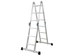 New PROREGAL Sprossen-Mehrzweckleiter MULTISTEP mit Gerüstplattform Aluminium 4x3 Sprossen bis zu 3,6 m Höhe Traglast 150kg