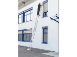 Best PROREGAL Sprossen-Schiebeleiter mit Standard-Traverse 2 x 17 Sprossen