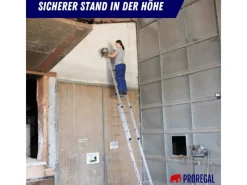 PROREGAL Sprossen-Schiebeleiter 2-Teilig Ohne Traverse 2 x 14 Sprossen