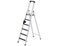 PROREGAL Stufen-Stehleiter Einseitig Begehbar mit Clip-Step R13 6 Stufen