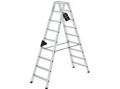 Hot PROREGAL Stufen-Stehleiter Beidseitig Begehbar 2 x 9 Stufen