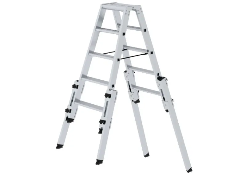 PROREGAL Stufen-Stehleiter Treppengängig 2 x 5 Stufen