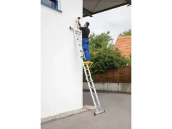 PROREGAL Teleskopleiter 4-Teilig mit Traverse 4 x 3 Sprossen