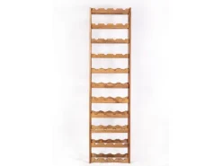 PROREGAL Weinregal Pinotwine HxBxT 166 x 43,4 x 25 cm 44 Flaschen Massives Kiefernholz Geölt Braun