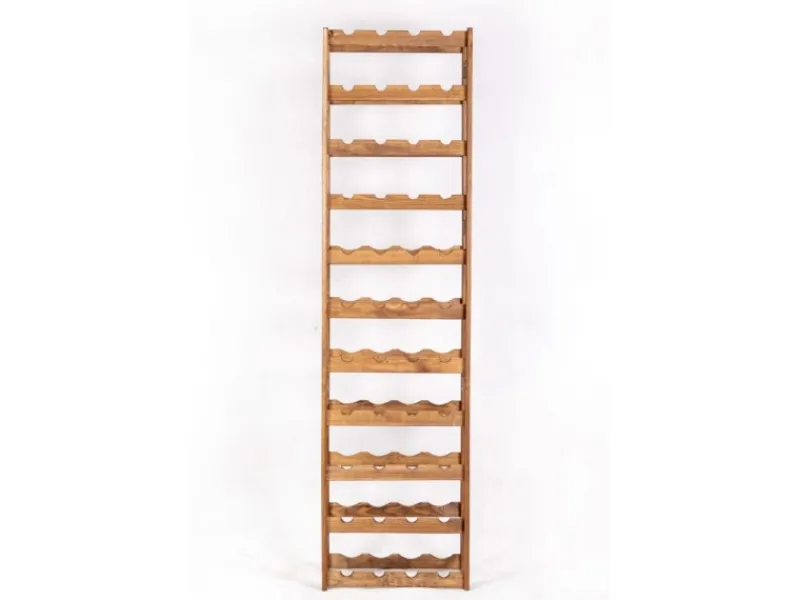 PROREGAL Weinregal Pinotwine HxBxT 166 x 43,4 x 25 cm 44 Flaschen Massives Kiefernholz Geölt Braun