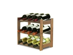 Outlet PROREGAL Weinregal Pinotwine HxBxT 38 x 43 x 25 cm 12 Flaschen Massives Kiefernholz Geölt Braun
