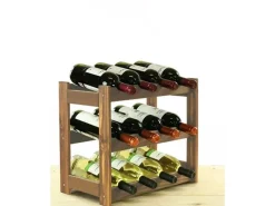 Outlet PROREGAL Weinregal Pinotwine HxBxT 38 x 43 x 25 cm 12 Flaschen Massives Kiefernholz Geölt Braun