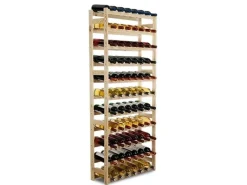 Clearance PROREGAL Weinregal Pinotwine HxBxT 166 x 72 x 25 cm 77 Flaschen Massives Kiefernholz Natur Unbehandelt Kiefer Natur