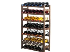 Discount PROREGAL Weinregal Pinotwine HxBxT 102 x 63 x 25 cm 42 Flaschen Massives Kiefernholz Geölt Braun