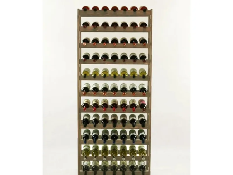 PROREGAL Weinregal Pinotwine HxBxT 166 x 72 x 25 cm 77 Flaschen Massives Kiefernholz Geölt Braun