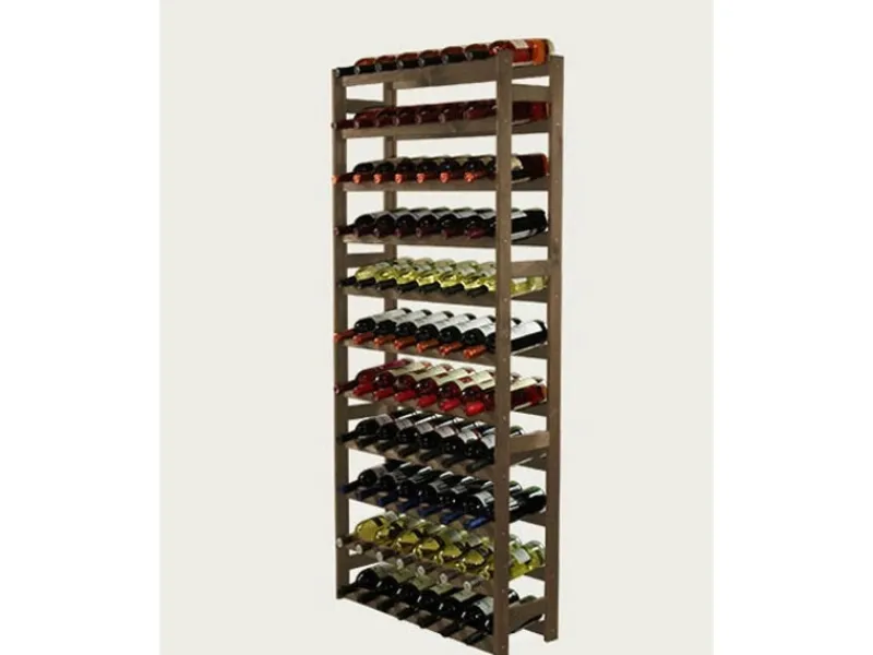PROREGAL Weinregal Pinotwine HxBxT 166 x 72 x 25 cm 77 Flaschen Massives Kiefernholz Geölt Braun