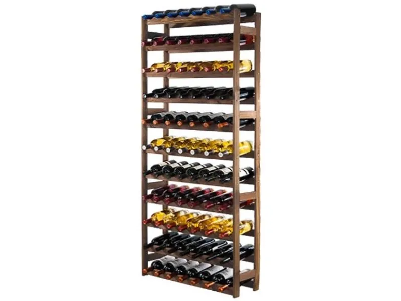 PROREGAL Weinregal Pinotwine HxBxT 166 x 72 x 25 cm 77 Flaschen Massives Kiefernholz Geölt Braun
