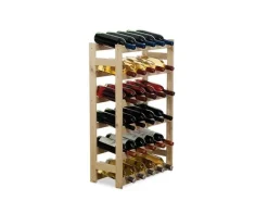 PROREGAL Weinregal Pinotwine HxBxT 86 x 53 x 25 cm 30 Flaschen Massives Kiefernholz Natur Unbehandelt Kiefer Natur