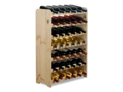 PROREGAL Weinregal Pinotwine C HxBxT 87,2 x 63,2 x 26,5 cm 42 Flaschen Massives Kiefernholz Natur Unbehandelt