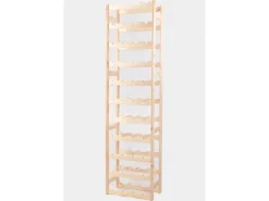 Discount PROREGAL Weinregal Pinotwine HxBxT 166 x 43,4 x 25 cm 44 Flaschen Massives Kiefernholz Natur unbehandelt Kiefer Natur