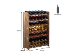 PROREGAL Weinregal Pinotwine C HxBxT 87,2 x 63,2 x 26,5 cm 42 Flaschen Massives Kiefernholz Geölt