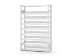 Online PROREGAL Weinregal Stecksystem T-Profil Grundregal HxBxT 200 x 130 x 30 cm Fachlast 35 kg 8 Ebenen Für 200 Flaschen Lichtgrau