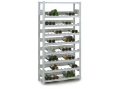 Online PROREGAL Weinregal Stecksystem T-Profil Grundregal HxBxT 200 x 130 x 30 cm Fachlast 35 kg 8 Ebenen Für 200 Flaschen Lichtgrau