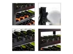 PROREGAL Weinregal Toskana HxBxT 75 x 60 x 30 cm 30 Flaschen Auf 5 Ebenen Schwarz Wein Metallregal Weinständer Flaschenständer