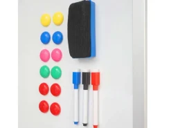 New PROREGAL Whiteboard HxBxT 186x186x56 cm Mobil Rollbar Inkl. Zubehör Magnettafel Memoboard Pinnwand