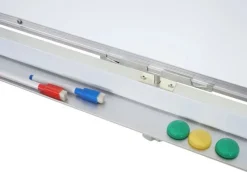 New PROREGAL Whiteboard HxBxT 186x186x56 cm Mobil Rollbar Inkl. Zubehör Magnettafel Memoboard Pinnwand