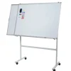 PROREGAL Whiteboard HxBxT 167x186x57 cm Mobil Rollbar Inkl. Zubehör Mit Ausziehbarer Tafel Magnettafel Memoboard Pinnwand