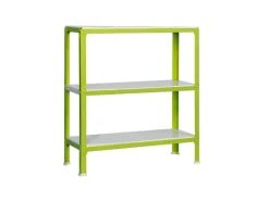 PROREGAL Wohnregal Living Koala Metal mit 3 Fachböden HxBxT 90 x 80 x 30 cm Fachlast 150 kg Grün/Weiß