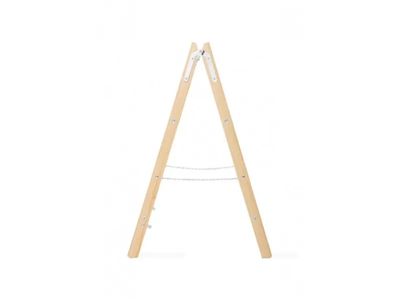 PROREGAL Wood Double Giraffe Holz-Sprossen-Stehleiter mit Sicherheitskette 2 x 5 Sprossen 163 cm Hoch Trittleiter Bockleiter Sprossen-Doppellleiter