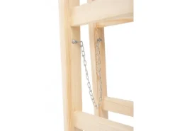 PROREGAL Wood Double Giraffe Holz-Sprossen-Stehleiter mit Sicherheitskette 2 x 5 Sprossen 163 cm Hoch Trittleiter Bockleiter Sprossen-Doppellleiter