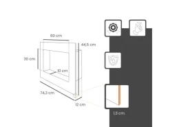 Clearance PROTEKTOR Wandnische Befliesbar 30cm x 60cm Polysterol Anthrazit