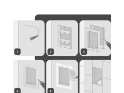 Clearance PROTEKTOR Wandnische Befliesbar 30cm x 60cm Polysterol Anthrazit