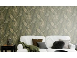 Rasch Vliestapete African Queen III Blätter Dunkelgrün 10,05 x 0,53 m