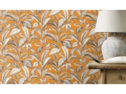 New Rasch Vliestapete Salsa 464764 Blätter 10,05x0,53 m Ocker-Braun