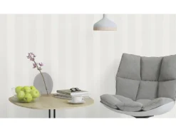 Online Rasch Vliestapete Wallton 141801 Streifen Weiß 10,05 m x 0,53 m