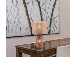 Reality Design-Tischleuchte Straw 1-flammig Braun 24 cm x 24 cm