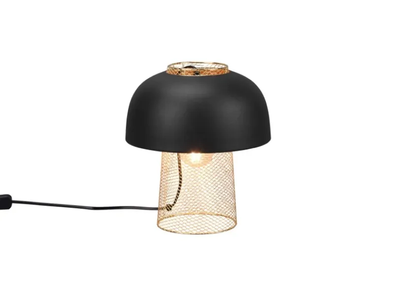 Reality Design-Tischleuchte Punch 1-flammig Schwarz Matt 25 cm x 25 cm