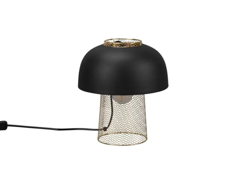 Reality Design-Tischleuchte Punch 1-flammig Schwarz Matt 25 cm x 25 cm