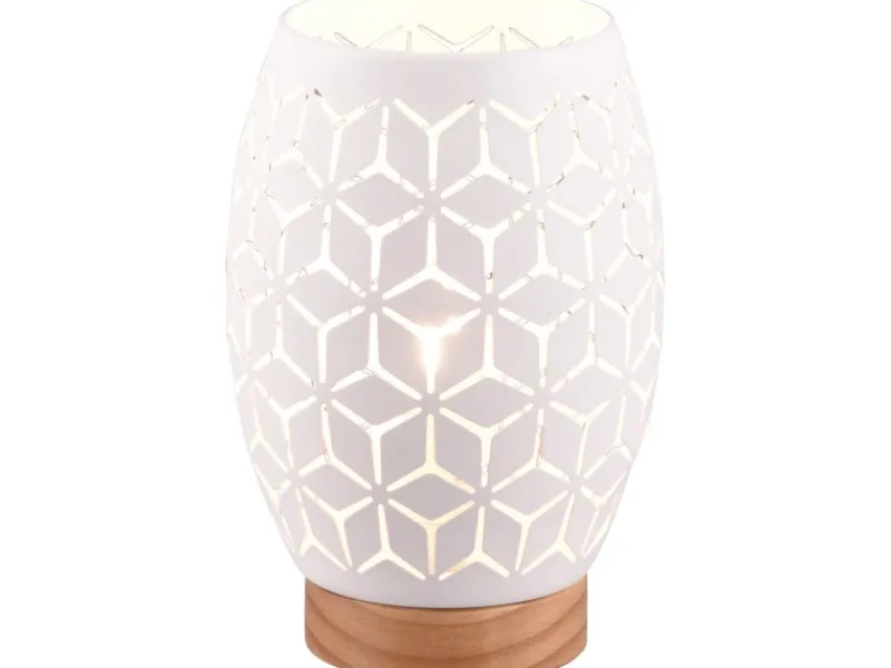 Outlet Reality Tischleuchte Bidar matt Weiß