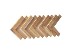 Clearance Rebel of Styles Holzverblender UltraWood Teak Herringbone 37,5 cm x 18 cm Braun