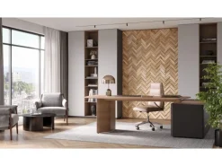 Clearance Rebel of Styles Holzverblender UltraWood Teak Herringbone 37,5 cm x 18 cm Braun