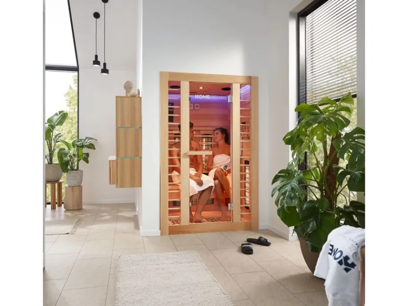 Outlet Home Deluxe Redsun Deluxe Infrarotkabine PLUS Tannenholz Natur M