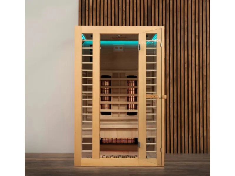 Outlet Home Deluxe Redsun Deluxe Infrarotkabine PLUS Tannenholz Natur M